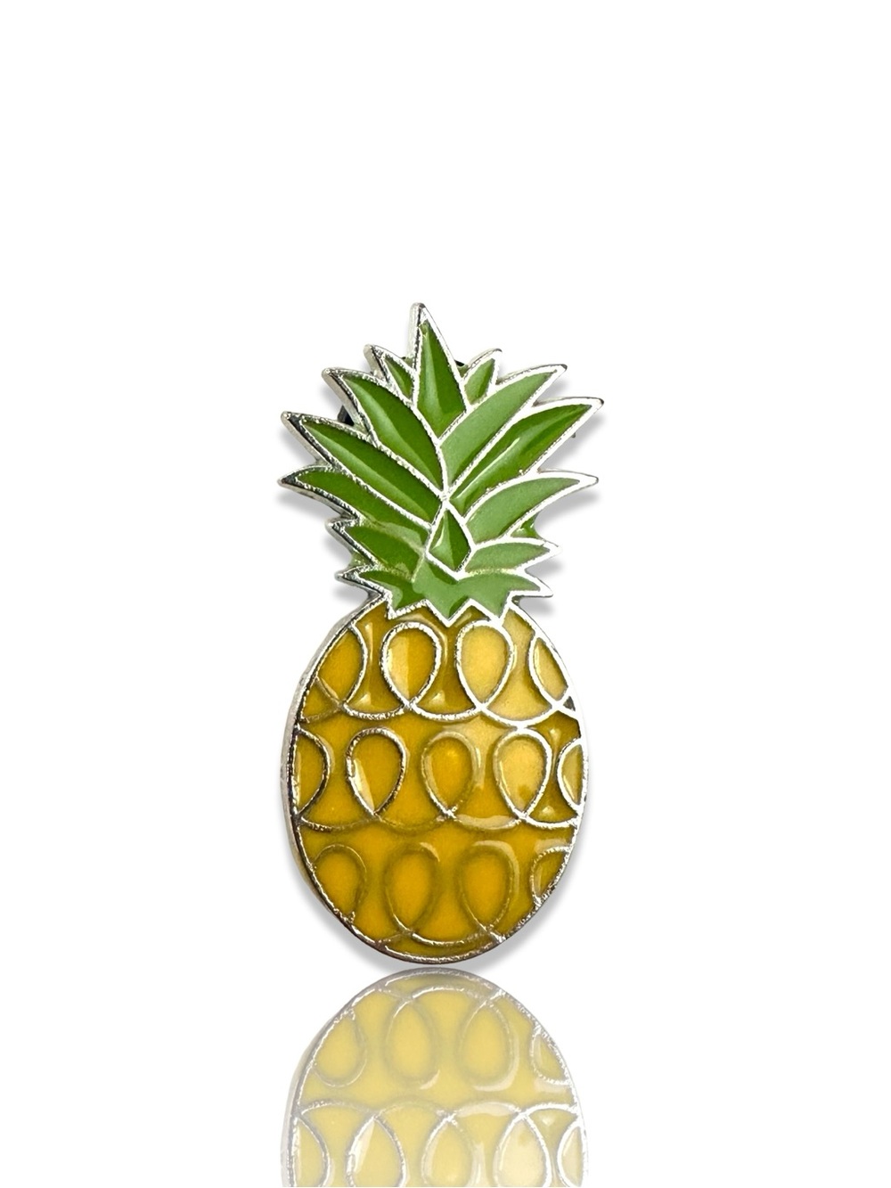 (2 for $16) Green and Yellow Pineapple Enamel Brooch